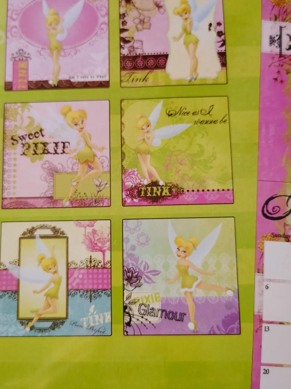 Disney Fairies Tinkerbell 2013 12 Month Calendar